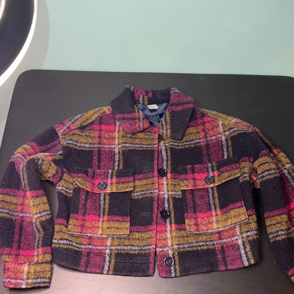 Nordstrom kids Plaid Cropped Jacket lined  Bundle any girls items and save big